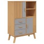 vidaXL Credenza OLDEN Grigia e Marrone 85x43x125cm Legno Massello Pino vidaXL Credenza OLDEN Grigia e Marrone 85x43x125cm Legno Massello Pino