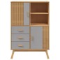 vidaXL Credenza OLDEN Grigia e Marrone 85x43x125cm Legno Massello Pino vidaXL Credenza OLDEN Grigia e Marrone 85x43x125cm Legno Massello Pino