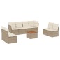 vidaXL Set Divano da Giardino 9 pz con Cuscini Beige in Polyrattan vidaXL Set Divano da Giardino 9 pz con Cuscini Beige in Polyrattan
