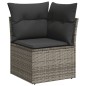 vidaXL Set Divano da Giardino 9 pz con Cuscini Grigio in Polyrattan vidaXL Set Divano da Giardino 9 pz con Cuscini Grigio in Polyrattan