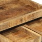 vidaXL Tavolini a Incastro 3 pz Legno Massello di Mango Grezzo e Ferro vidaXL Tavolini a Incastro 3 pz Legno Massello di Mango Grezzo e Ferro