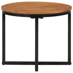 vidaXL Tavolino Salotto 35x35x30cm in Legno Massello di Acacia e Ferro
