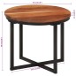 vidaXL Tavolino Salotto 35x35x30cm in Legno Massello di Acacia e Ferro vidaXL Tavolino Salotto 35x35x30cm in Legno Massello di Acacia e Ferro