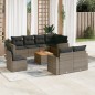 vidaXL Set Divano da Giardino 9 pz con Cuscini Grigio in Polyrattan vidaXL Set Divano da Giardino 9 pz con Cuscini Grigio in Polyrattan