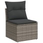 vidaXL Set Divano da Giardino 9 pz con Cuscini Grigio in Polyrattan vidaXL Set Divano da Giardino 9 pz con Cuscini Grigio in Polyrattan