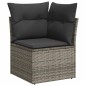vidaXL Set Divano da Giardino 9 pz con Cuscini Grigio in Polyrattan vidaXL Set Divano da Giardino 9 pz con Cuscini Grigio in Polyrattan