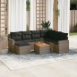vidaXL Set Divano da Giardino 8 pz con Cuscini Grigio in Polyrattan vidaXL Set Divano da Giardino 8 pz con Cuscini Grigio in Polyrattan