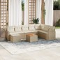 vidaXL Set Divano da Giardino 9 pz con Cuscini Beige in Polyrattan vidaXL Set Divano da Giardino 9 pz con Cuscini Beige in Polyrattan