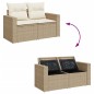 vidaXL Set Divano da Giardino 9 pz con Cuscini Beige in Polyrattan vidaXL Set Divano da Giardino 9 pz con Cuscini Beige in Polyrattan
