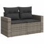 vidaXL Set Divani da Giardino 14pz con Cuscini in Polyrattan Grigio vidaXL Set Divani da Giardino 14pz con Cuscini in Polyrattan Grigio