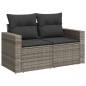 vidaXL Set Divani da Giardino 12 pz con Cuscini Grigio in Polyrattan vidaXL Set Divani da Giardino 12 pz con Cuscini Grigio in Polyrattan