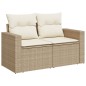 vidaXL Set Divano da Giardino 13 pz con Cuscini Beige in Polyrattan