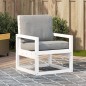 vidaXL Sedia da Giardino Bianca 57,5x63x76 cm Legno Massello di Pino vidaXL Sedia da Giardino Bianca 57,5x63x76 cm Legno Massello di Pino