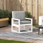 vidaXL Sedia da Giardino Bianca 57,5x63x76 cm Legno Massello di Pino vidaXL Sedia da Giardino Bianca 57,5x63x76 cm Legno Massello di Pino