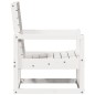 vidaXL Sedia da Giardino Bianca 57,5x63x76 cm Legno Massello di Pino vidaXL Sedia da Giardino Bianca 57,5x63x76 cm Legno Massello di Pino