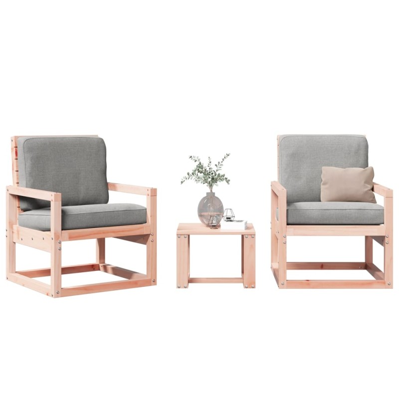 vidaXL Set Salotto da Giardino 3 pz in Legno Massello di Douglas vidaXL Set Salotto da Giardino 3 pz in Legno Massello di Douglas