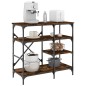 vidaXL Mobile da Cucina Rovere Fumo 90x40x84 cm Multistrato e Metallo vidaXL Mobile da Cucina Rovere Fumo 90x40x84 cm Multistrato e Metallo