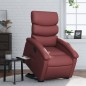vidaXL Poltrona Alzapersona Reclinabile Rosso Vino in Similpelle