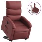 vidaXL Poltrona Alzapersona Reclinabile Rosso Vino in Similpelle