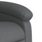 vidaXL Poltrona Alzapersona Reclinabile Massaggio Grigio Similpelle