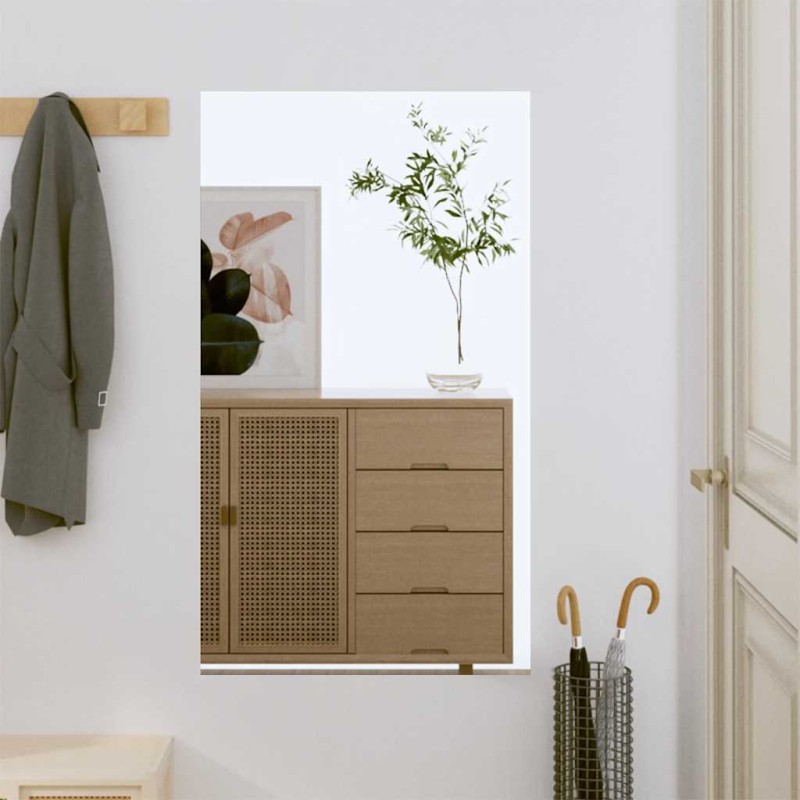 vidaXL Specchio da Parete 50x80 cm Vetro Rettangolare vidaXL Specchio da Parete 50x80 cm Vetro Rettangolare