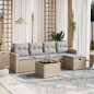 vidaXL Set Divano da Giardino 6 pz con Cuscini Beige Misto Polyrattan vidaXL Set Divano da Giardino 6 pz con Cuscini Beige Misto Polyrattan