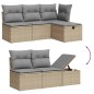 vidaXL Set Divano da Giardino 6 pz con Cuscini Beige Misto Polyrattan vidaXL Set Divano da Giardino 6 pz con Cuscini Beige Misto Polyrattan
