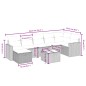 vidaXL Set Divani da Giardino con Cuscini 8 pz Nero in Polyrattan vidaXL Set Divani da Giardino con Cuscini 8 pz Nero in Polyrattan
