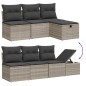 vidaXL Set Divano da Giardino 8pz con Cuscini Grigio Chiaro Polyrattan vidaXL Set Divano da Giardino 8pz con Cuscini Grigio Chiaro Polyrattan