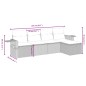 vidaXL Set Divani da Giardino 5 pz con Cuscini in Polyrattan Nero vidaXL Set Divani da Giardino 5 pz con Cuscini in Polyrattan Nero