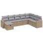 vidaXL Set Divano da Giardino 8 pz con Cuscini Beige Misto Polyrattan vidaXL Set Divano da Giardino 8 pz con Cuscini Beige Misto Polyrattan