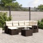vidaXL Set Divano da Giardino 6 pz con Cuscini Marrone in Polyrattan vidaXL Set Divano da Giardino 6 pz con Cuscini Marrone in Polyrattan