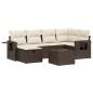 vidaXL Set Divano da Giardino 6 pz con Cuscini Marrone in Polyrattan vidaXL Set Divano da Giardino 6 pz con Cuscini Marrone in Polyrattan