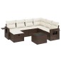 vidaXL Set Divani da Giardino 8 pz con Cuscini Marrone in Polyrattan vidaXL Set Divani da Giardino 8 pz con Cuscini Marrone in Polyrattan