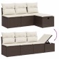 vidaXL Set Divani da Giardino 8 pz con Cuscini Marrone in Polyrattan vidaXL Set Divani da Giardino 8 pz con Cuscini Marrone in Polyrattan