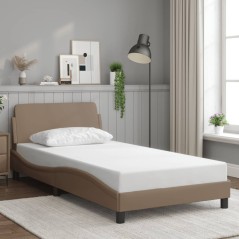 vidaXL Giroletto con Testiera Cappuccino 100x200 cm in Similpelle