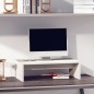 Supporto per Monitor Bianco 50x27x15 cm Legno Massello di Pino Supporto per Monitor Bianco 50x27x15 cm Legno Massello di Pino