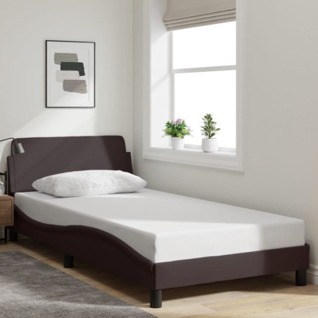 vidaXL Giroletto senza Materasso Marrone Scuro 100x200 cm Tessuto