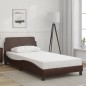 vidaXL Giroletto con Testiera Marrone 100x200 cm in Similpelle vidaXL Giroletto con Testiera Marrone 100x200 cm in Similpelle