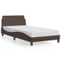 vidaXL Giroletto con Testiera Marrone 100x200 cm in Similpelle vidaXL Giroletto con Testiera Marrone 100x200 cm in Similpelle