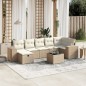 vidaXL Set Divano da Giardino 8 pz con Cuscini Beige in Polyrattan vidaXL Set Divano da Giardino 8 pz con Cuscini Beige in Polyrattan