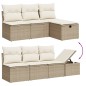 vidaXL Set Divano da Giardino 8 pz con Cuscini Beige in Polyrattan vidaXL Set Divano da Giardino 8 pz con Cuscini Beige in Polyrattan