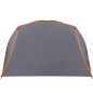 vidaXL Tenda da Famiglia con Portico per 6 Persone Grigio e Arancione