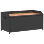 vidaXL Panca Portaoggetti Nera 100x50x52 cm Polyrattan e Legno Acacia vidaXL Panca Portaoggetti Nera 100x50x52 cm Polyrattan e Legno Acacia