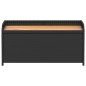 vidaXL Panca Portaoggetti Nera 100x50x52 cm Polyrattan e Legno Acacia vidaXL Panca Portaoggetti Nera 100x50x52 cm Polyrattan e Legno Acacia