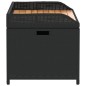 vidaXL Panca Portaoggetti Nera 100x50x52 cm Polyrattan e Legno Acacia vidaXL Panca Portaoggetti Nera 100x50x52 cm Polyrattan e Legno Acacia