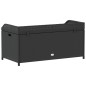 vidaXL Panca Portaoggetti Nera 100x50x52 cm Polyrattan e Legno Acacia vidaXL Panca Portaoggetti Nera 100x50x52 cm Polyrattan e Legno Acacia