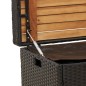vidaXL Panca Portaoggetti Nera 100x50x52 cm Polyrattan e Legno Acacia vidaXL Panca Portaoggetti Nera 100x50x52 cm Polyrattan e Legno Acacia