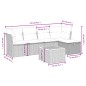 vidaXL Set Divano da Giardino 6 pz con Cuscini Grigio in Polyrattan vidaXL Set Divano da Giardino 6 pz con Cuscini Grigio in Polyrattan