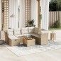 vidaXL Set Divano da Giardino 8 pz con Cuscini Beige in Polyrattan vidaXL Set Divano da Giardino 8 pz con Cuscini Beige in Polyrattan